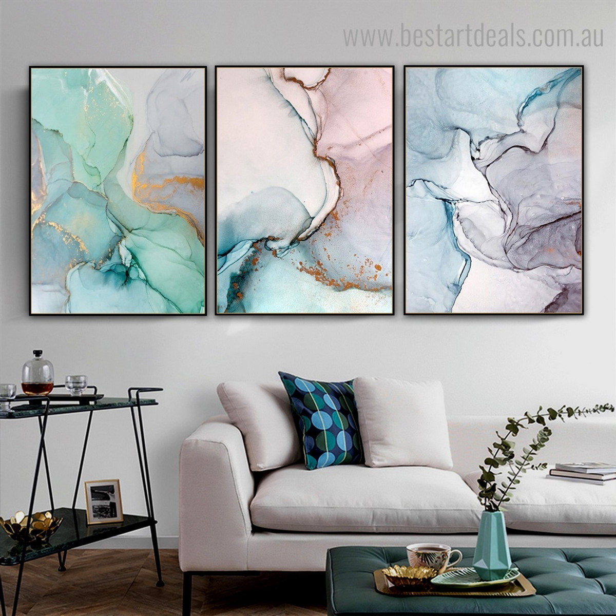 Seams Abstract Contemporary Framed Artwork Photo Canvas Print for Room Wall Drape