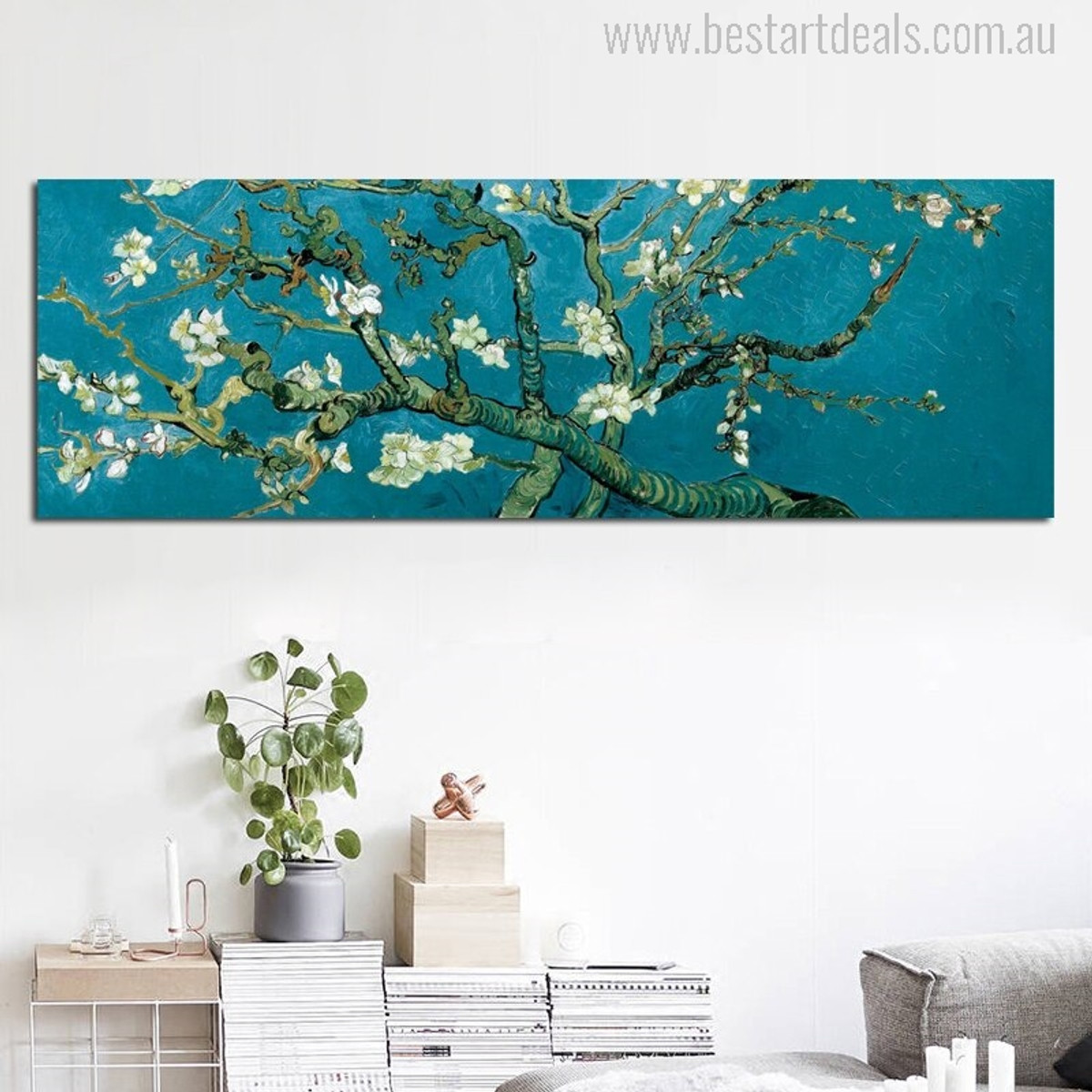 Blossom Almond Tree Vincent Van Gogh Painting Print for Living Room Decor