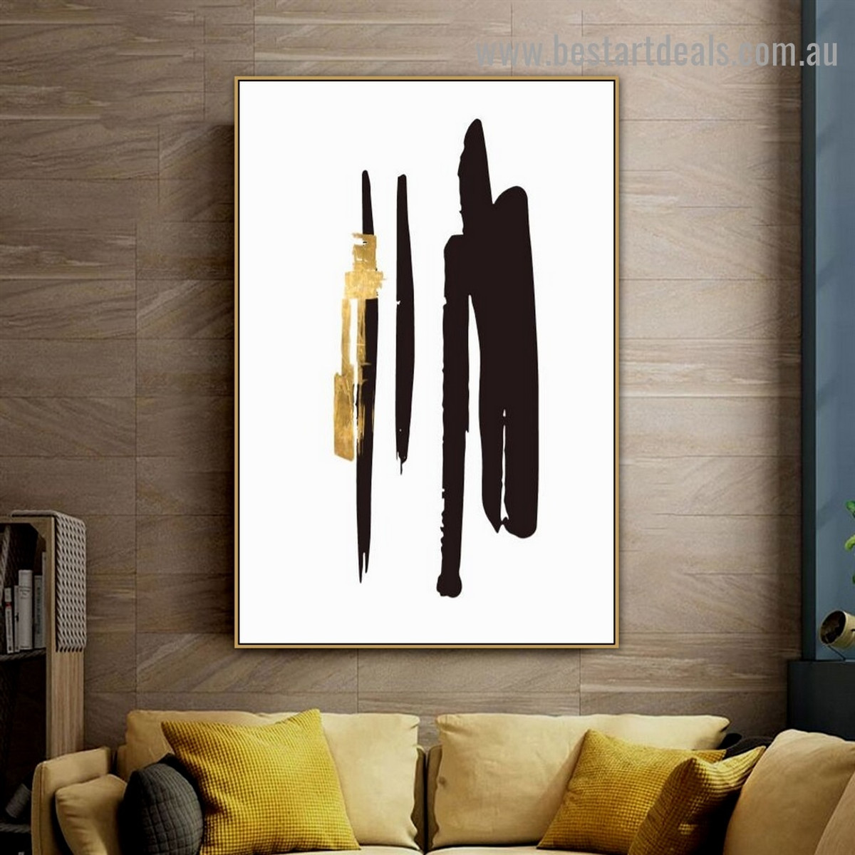 Noir Knife Pattern Modern Abstract Artwork Photo Canvas Print for Room Wall Décor