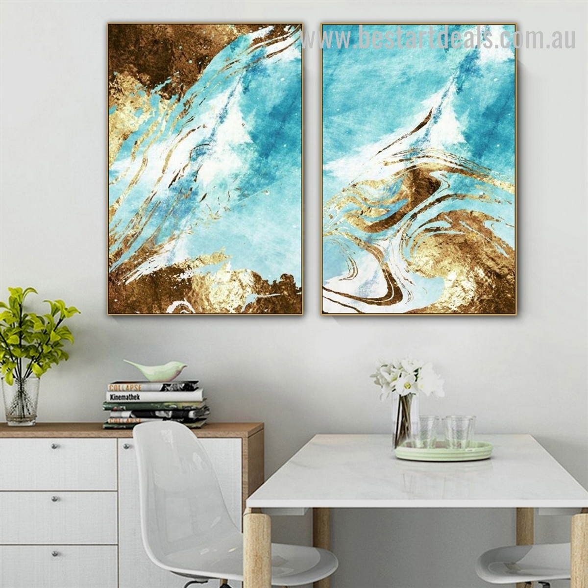 Water Loricate Ripple Abstract Modern Artwork Image Canvas Print for Room Wall Ornament