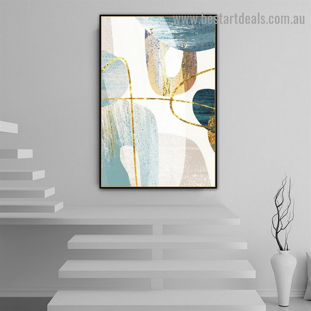 Shining Streak Abstract Modern Artwork Photo Canvas Print for Room Wall Ornament