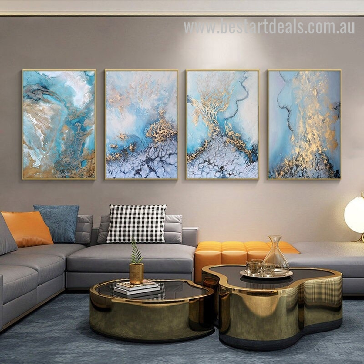 Water Effervescence Abstract Seascape Modern Artwork Pic Canvas Print for Room Wall Garnish