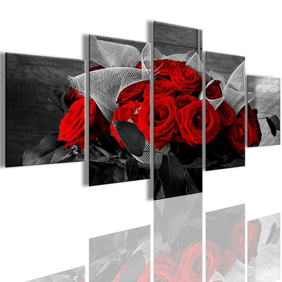 Bunch of Red Botanical Modern Artwork Pic Canvas Print