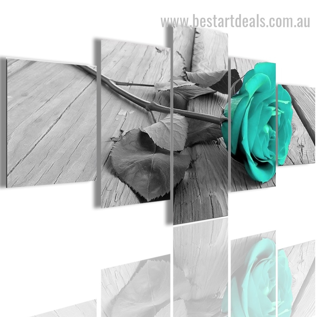 Rose Floret Botanical Modern Portraiture Portrait Canvas Print