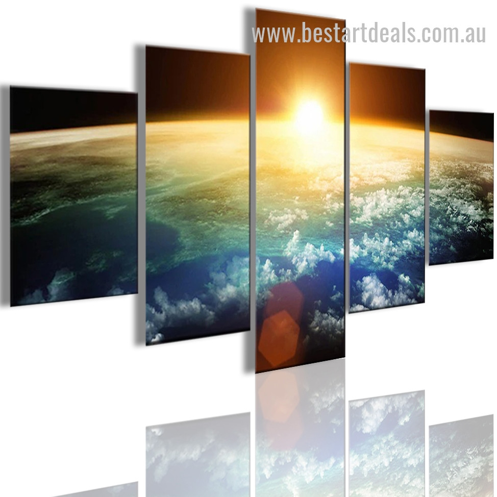Universe Sunshine Nature Landscape Modern Framed Effigy Pic Canvas Print