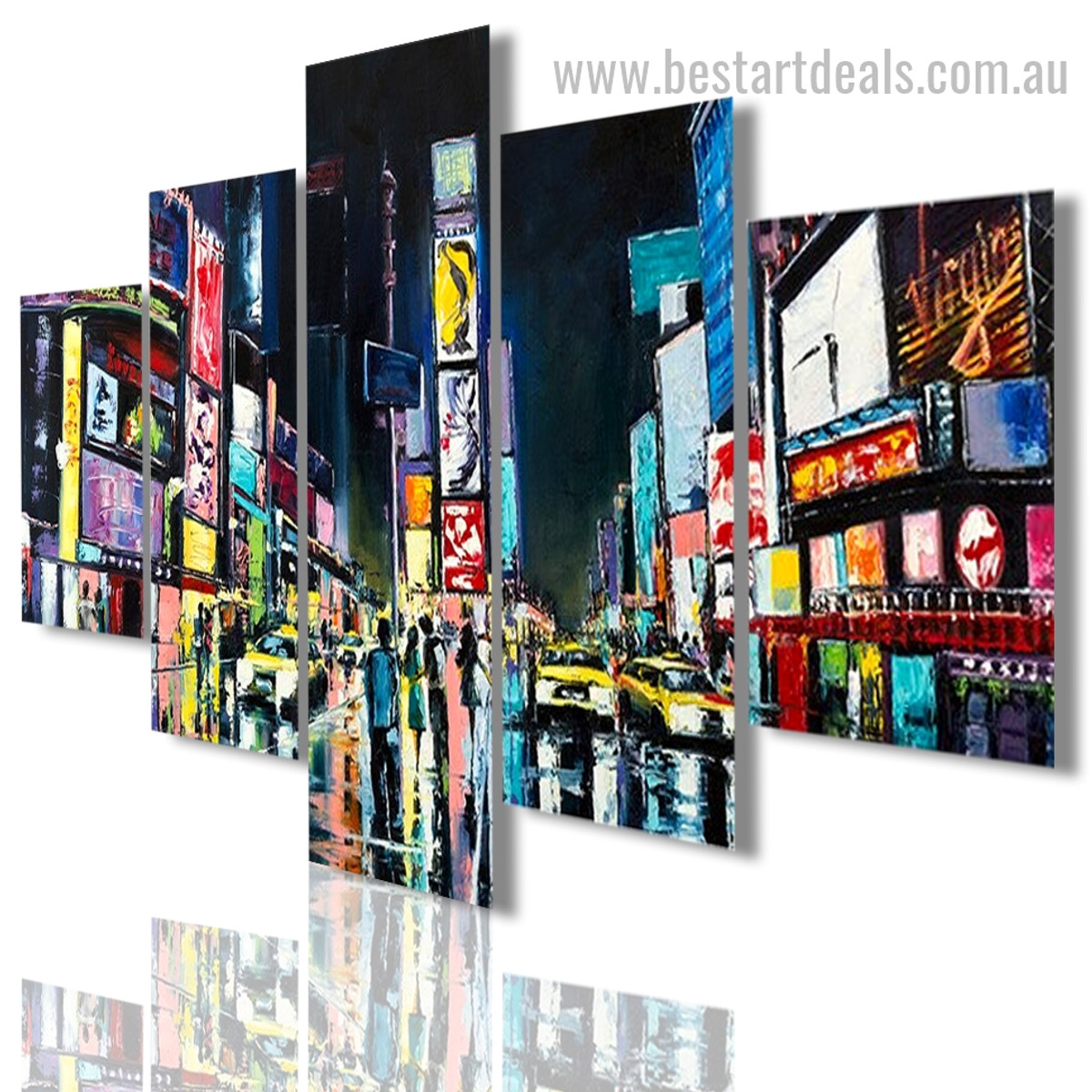 New York Skyline Cityscape Modern Framed Effigy Picture Canvas Print