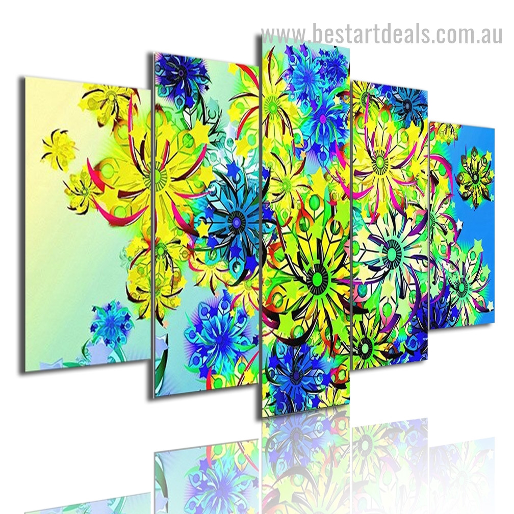 Colorific Flora Botanical Modern Framed Effigy Image Canvas Print