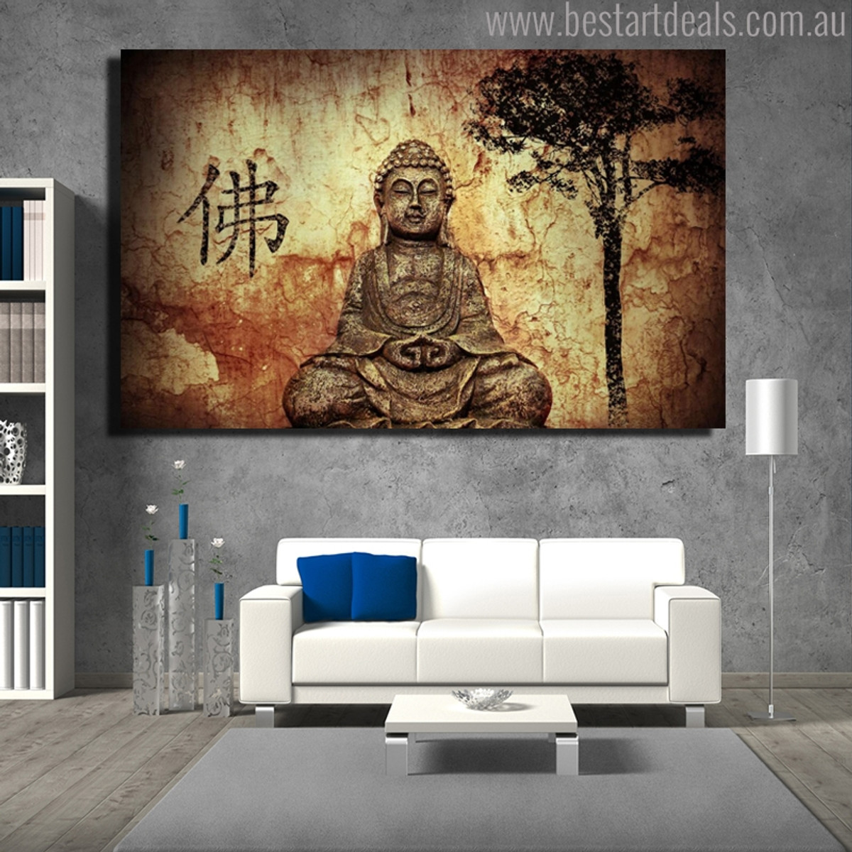 Siddhartha Gautama Religious Contemporary Painting Picture Print for Lounge Room Wall Flourish