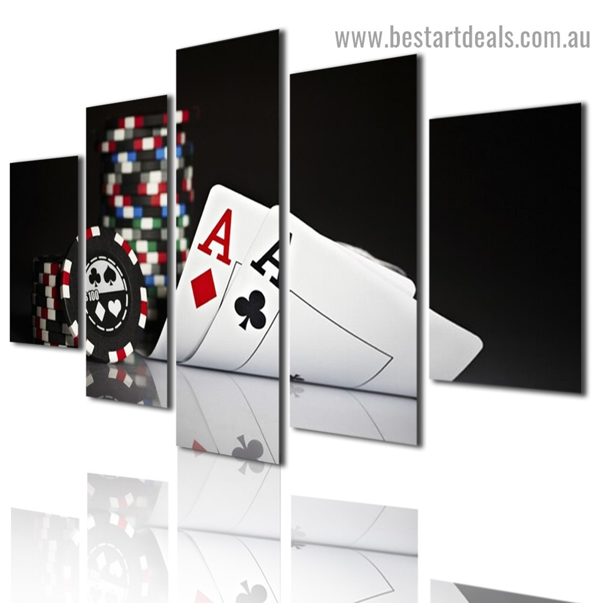 Poker Abstract Modern Artwork Image Canvas Print for Room Wall Ornament