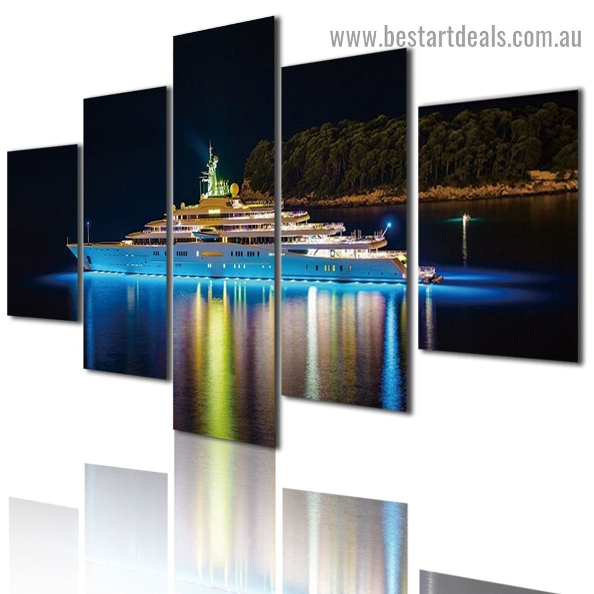Exotic Luxury Ship Travel Modern Artwork Picture Canvas Print for Room Wall Adornment