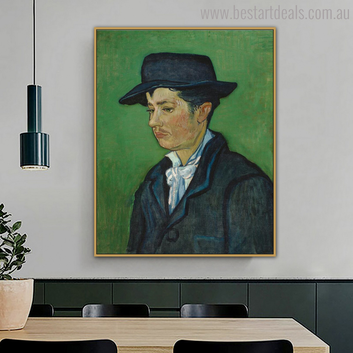 Armand Roulin Vincent Van Gogh Impressionist Reproduction Figure Painting Print for Dining Room Wall Adornment