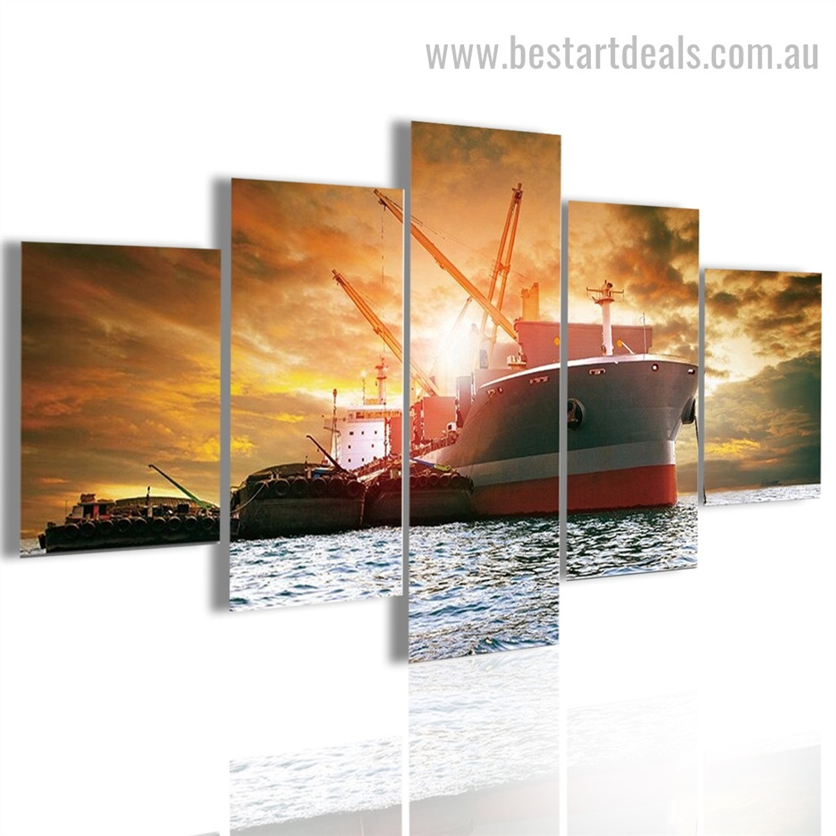 Giant Ship Travel Seascape Modern Framed Painting Image Canvas Print