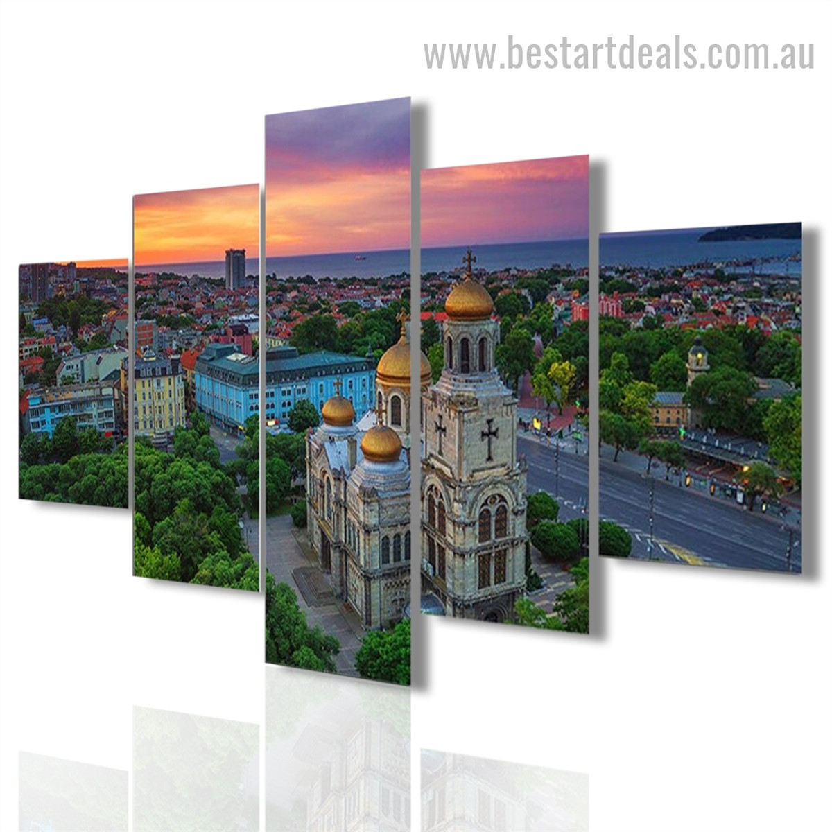 Russian Orthodox Church Religious Cityscape Modern Framed Painting Pic Canvas Print