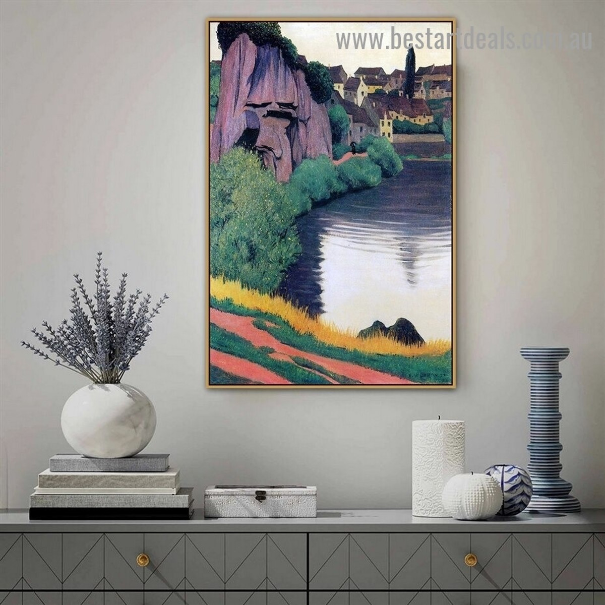 Landscape Semur Félix Edouard Vallotton Nature Impressionism Artwork Image Canvas Print for Room Wall Adornment