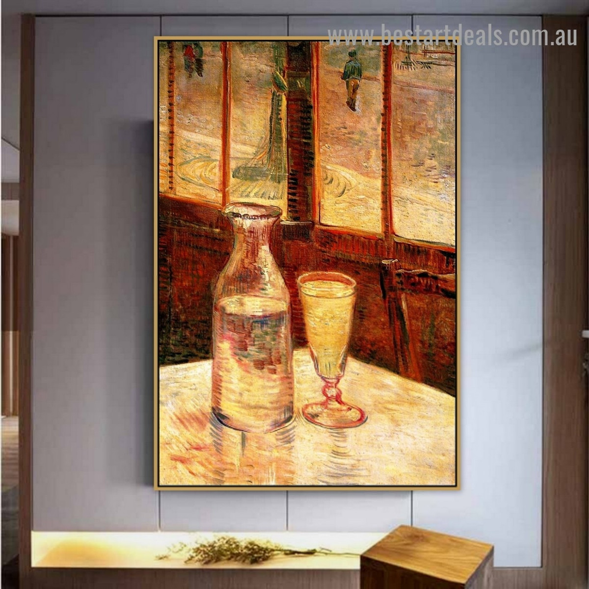 Still Life with Absinthe 1887 Vincent Willem Van Gogh Impressionism Portrait Image Canvas Print for Room Wall Adornment