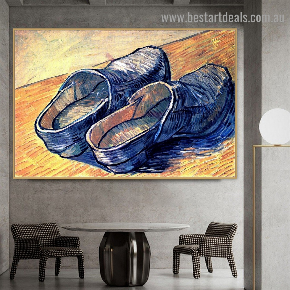 A Pair of Leather Clogs Vincent Willem Van Gogh Still Life Impressionism Artwork Painting Canvas Print for Room Wall Garniture