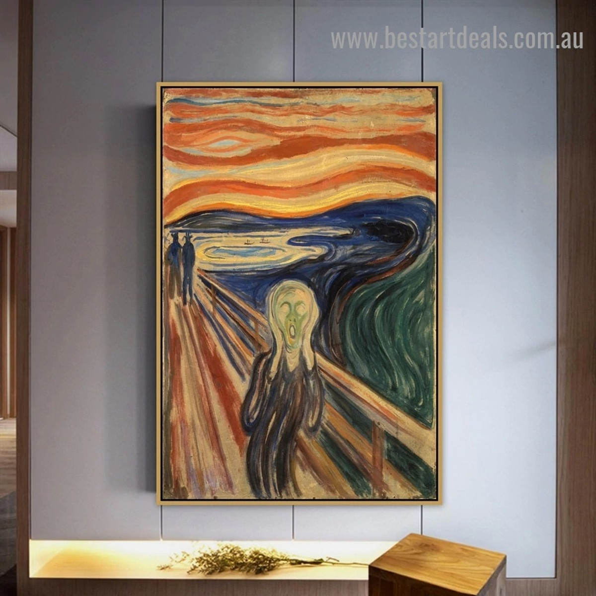 The Scream Edvard Munch Figure Abstract Expressionism Reproduction Portrait Photo Canvas Print for Room Wall Adornment