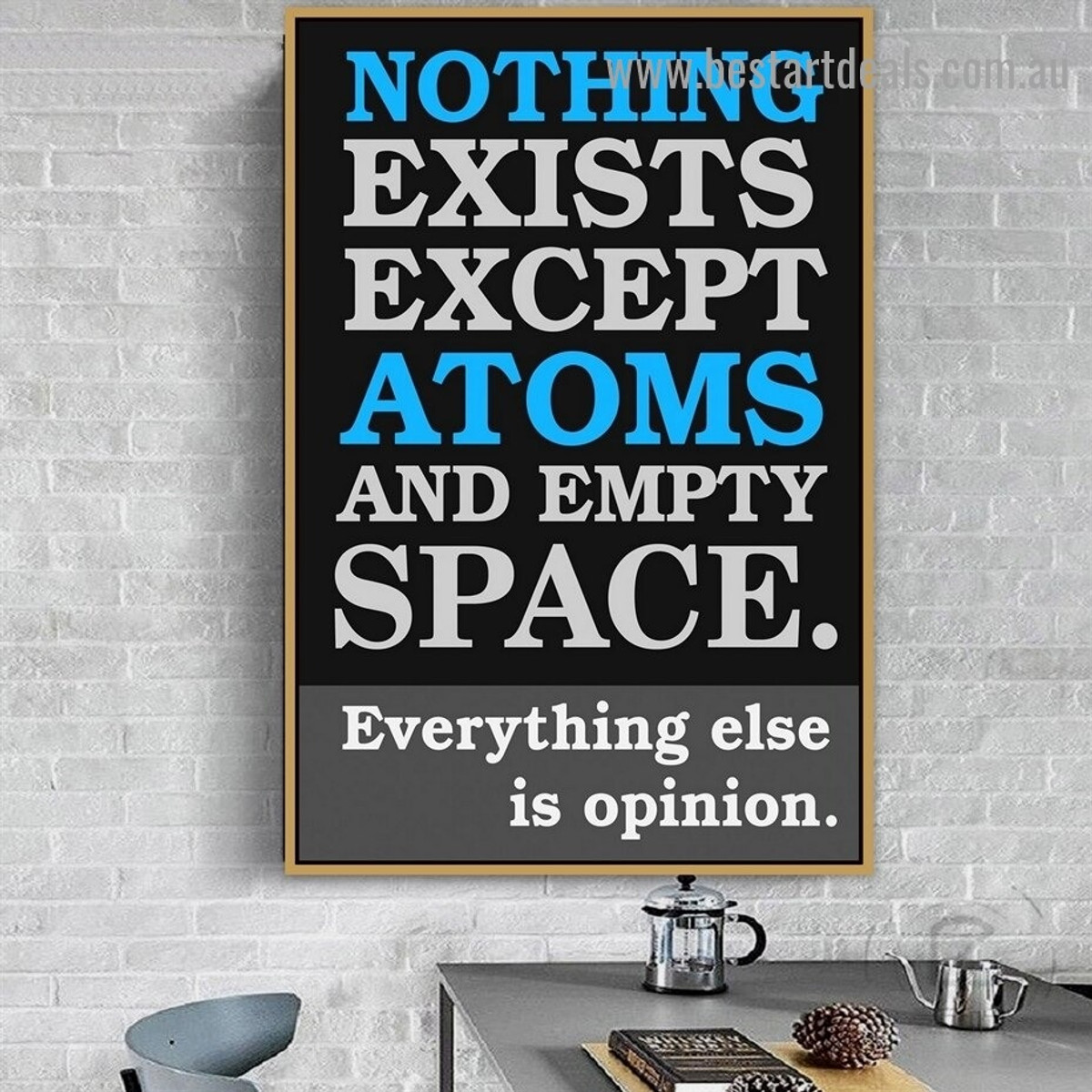Nothing Exists Typography Vintage Advertisement Retro Vintage Portrait Photo Canvas Print for Room Wall Decoration
