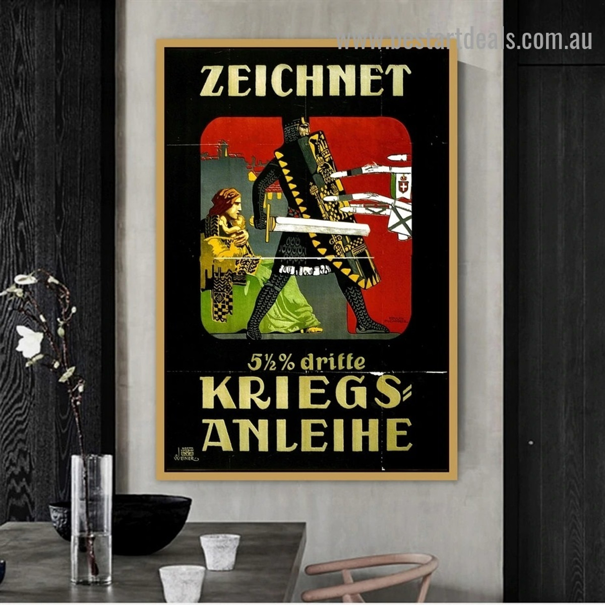 Zeichnet Figure Vintage Advertisement Poster Reproduction Artwork Painting Canvas Print for Room Wall Decoration