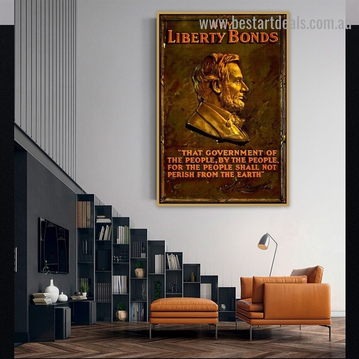 Buy Liberty Bonds Vintage Figure Retro Advertisement Portrait Image Canvas Print for Room Wall Ornament