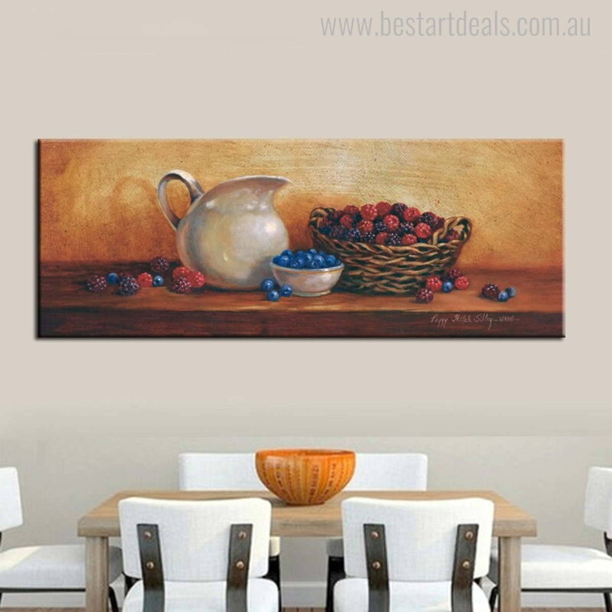 Jug Vintage Food and Beverages Canvas Artwork Picture Print for Dining Room Wall Garnish