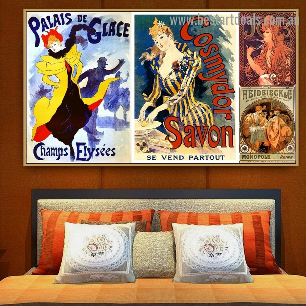 Palais De Glace Collage Figure Landscape Vintage Advertisement Poster Artwork Image Canvas Print for Room Wall Decoration