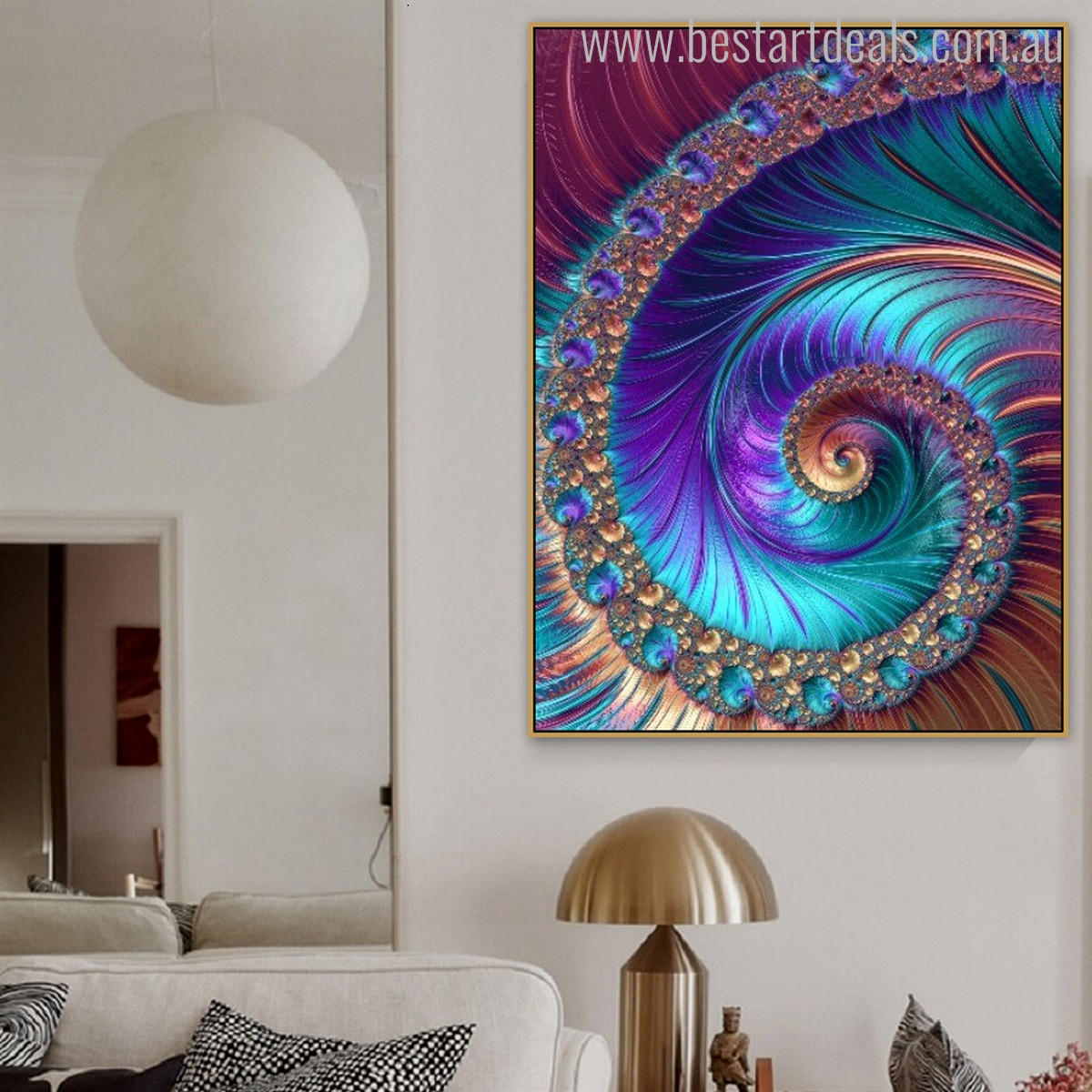 Fractal Art Abstract Contemporary Painting Print for Home Wall Flourish