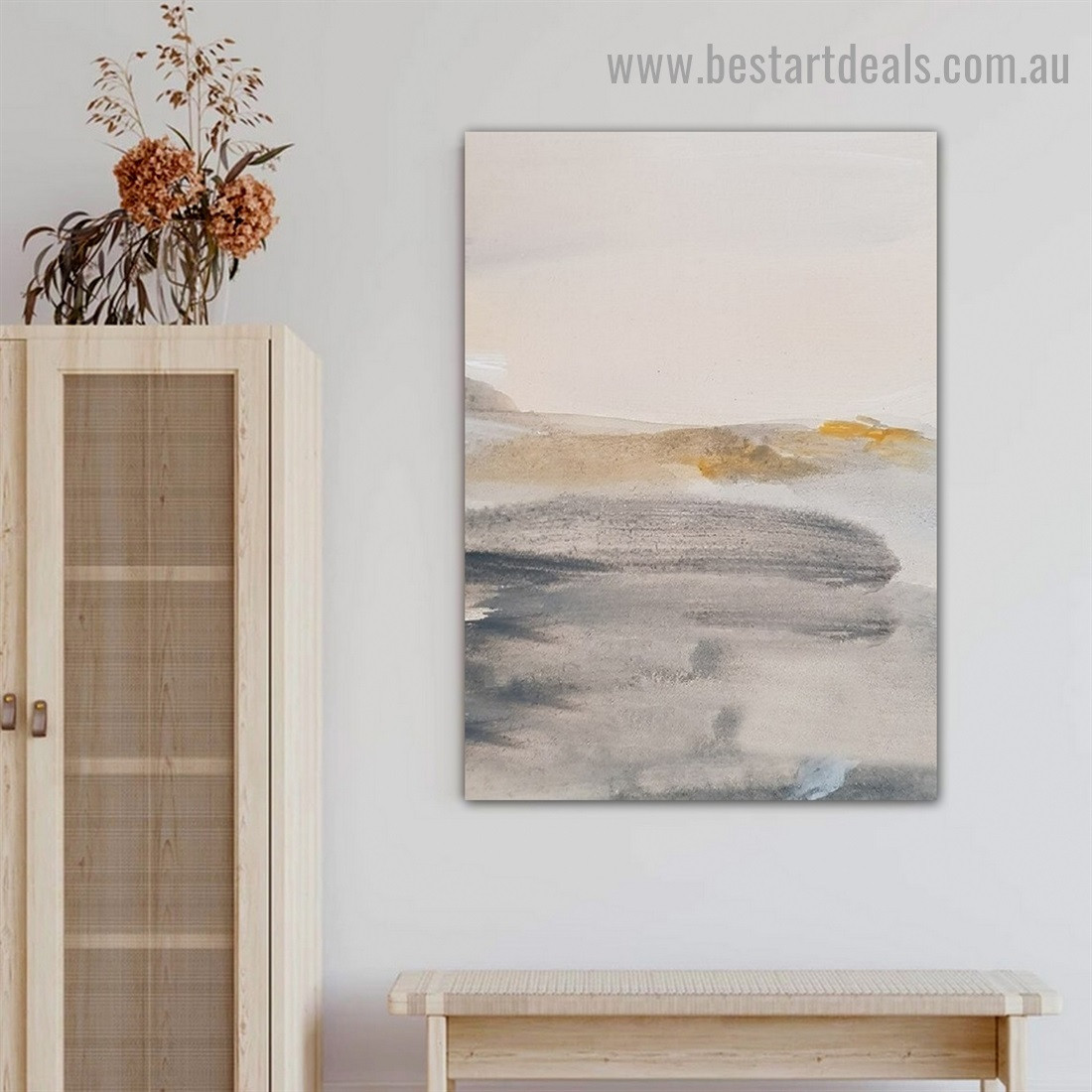 Dapple Smudges Abstract Scandinavian Framed Artwork Photo Canvas Print for Room Wall Drape