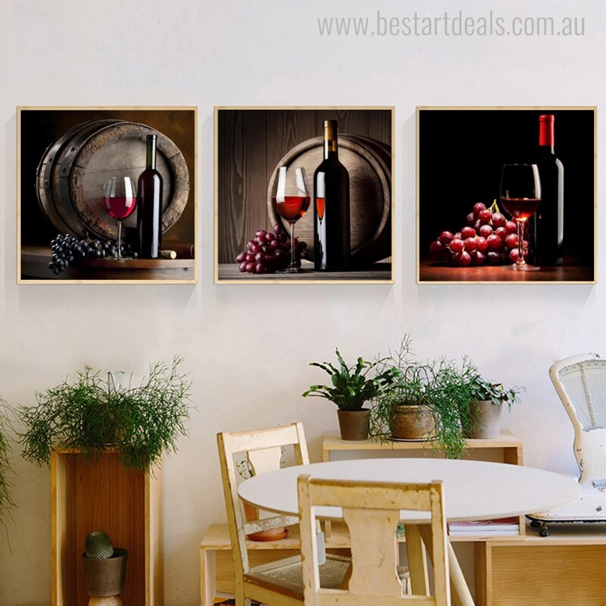 Fruit Wine Modern Food and Beverage Picture Print for Dining Room Wall Getup