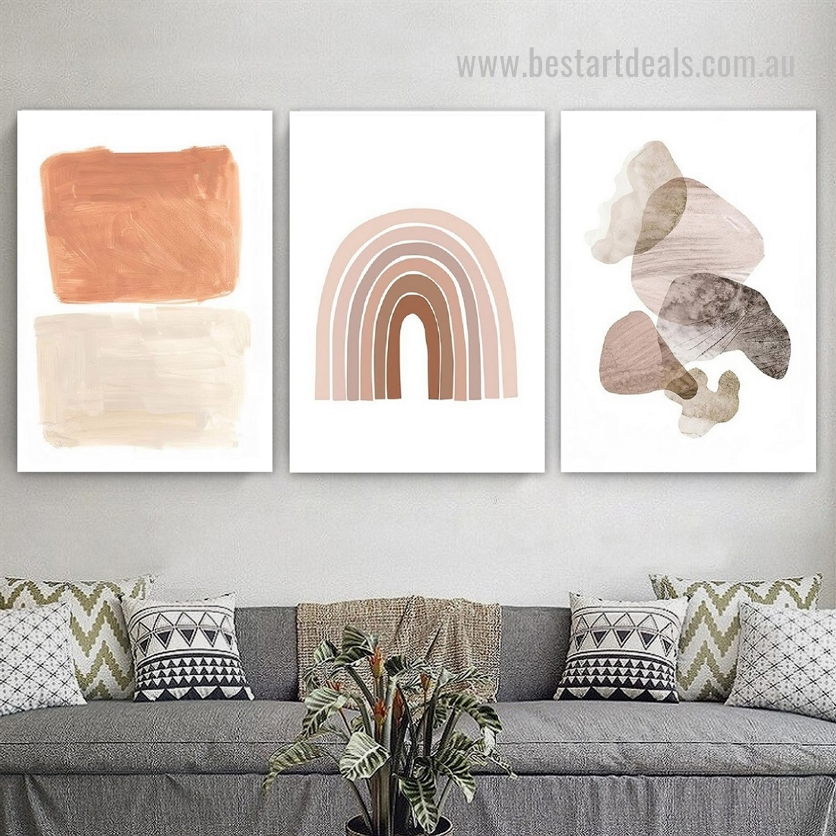 Devious Speck Lines Geometric Artwork 3 Piece Photograph Abstract Scandinavian Framed Stretched Canvas Print for Room Wall Garniture