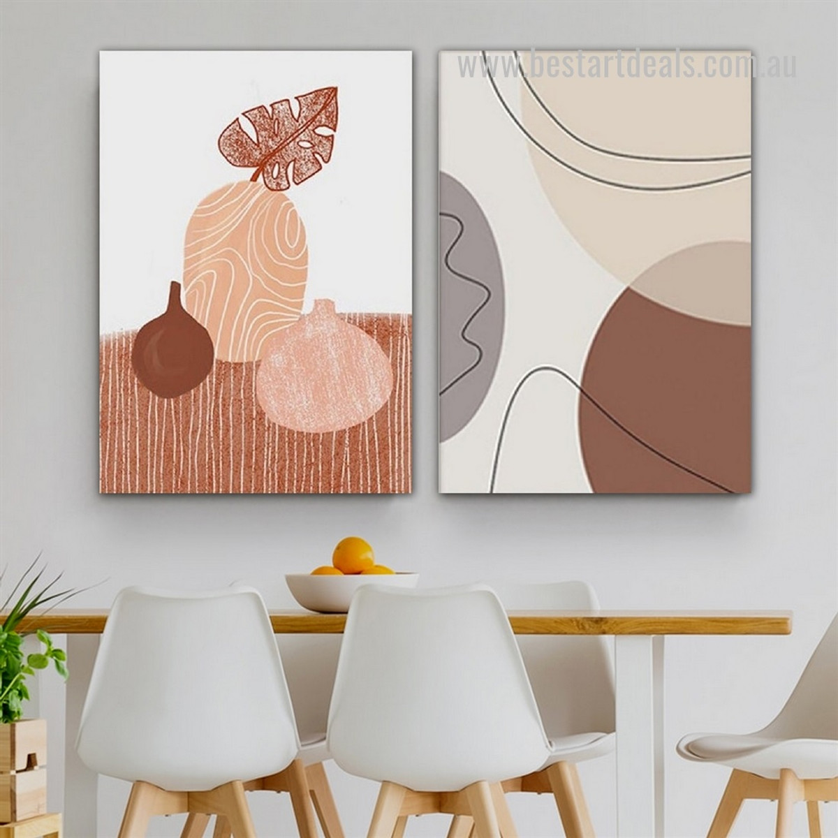 Tortuous Scansion Alignments Lines Abstract Painting Photo 2 Piece Geometric Design Framed Stretched Scandinavian Canvas Print for Room Wall Finery