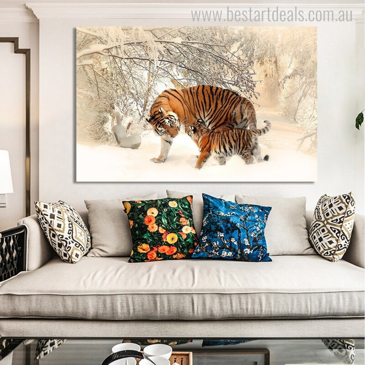 Buy Tigers Canvas Print Wall Art Decor.