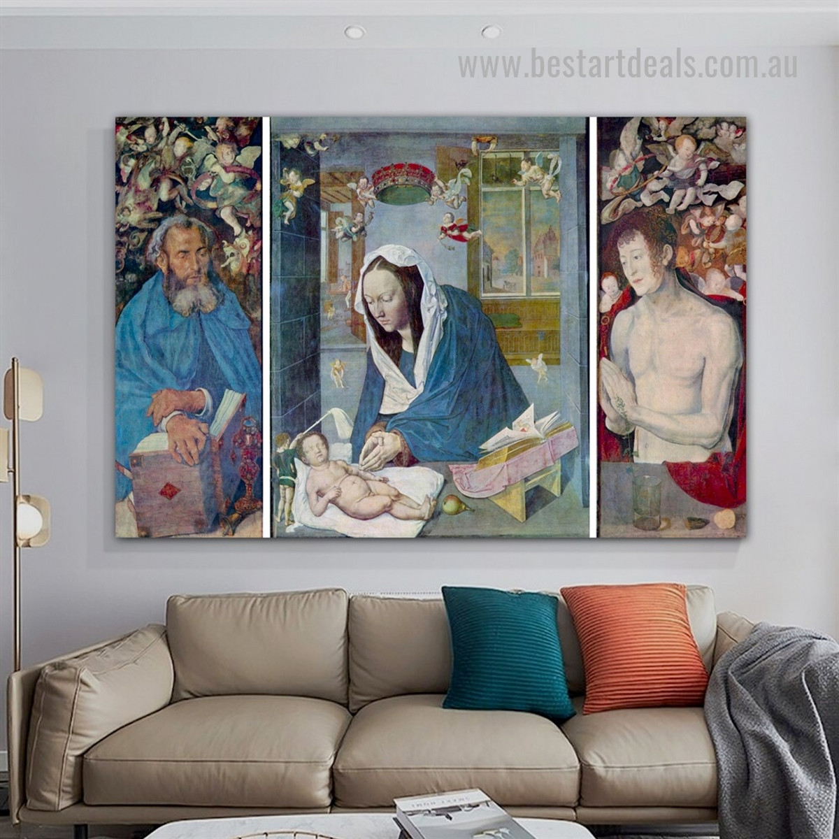 Dresden Altarpiece Albrecht Durer Northern Renaissance Religious Figure Reproduction Artwork Picture Canvas Print for Room Wall Adornment