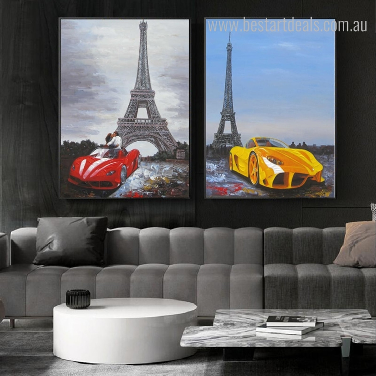Lovers Capital Abstract Modern Cityscape Framed Panting Image Canvas Print for Room Wall Outfit