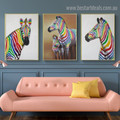 Foal Animal Modern Framed Painting Portrait Canvas Print for Living Room Wall Moulding