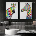 Stallions Maws Animal Framed Resemblance Photo Canvas Print for Lounge Room Wall Assortment