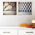 Square Stones Abstract Geometric Modern Framed Painting Photo Canvas Print for Room Wall Outfit