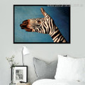 Hand Zebra Abstract Animal Modern Framed Painting Photo Canvas Prints for Lounge Room Wall Finery 