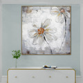 Japanese Anemones Framed Abstract Botanical Painting Picture Canvas Print for Room Wall Outfit