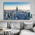 Skyscrapers City Modern Framed Vignette Picture Canvas Print for Room Wall Finery