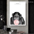 Dark Orangutan Contemporary Animal Framed Resemblance Photo Canvas Print for Room Wall Garnish