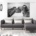 Zebras Animal Modern Framed Painting Picture Canvas Print for Room Wall Decor