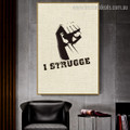 Strugge Abstract Modern Quote Framed Painting Portrait Canvas Print for Room Wall Getup