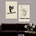 Strugge Hard Quote Modern Framed Painting Image Canvas Print for Room Wall Ornament