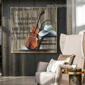 Cello Abstract Music Quote Modern Framed Smudge Portrait Canvas Print for Room Wall Drape