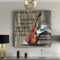 Cello Abstract Music Quote Modern Framed Smudge Portrait Canvas Print for Living Room Wall Outfit