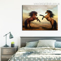 Two Steeds Animal Modern Framed Painting Image Canvas Print for Room Wall Equipment