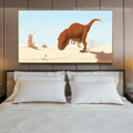Tyrannosaurus Abstract Animal Framed Scheme Picture Canvas Print for Room Wall Trimming