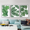 Monstera Banana Petals Botanical Modern Nordic Framed Smudge Picture Canvas Print for Room Wall Finery