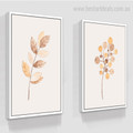 Fruit and Leaves Abstract Botanical Minimalism Nordic Framed Painting Photo Canvas Print